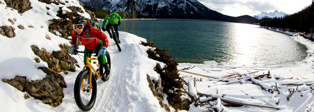 vélo sur la neige